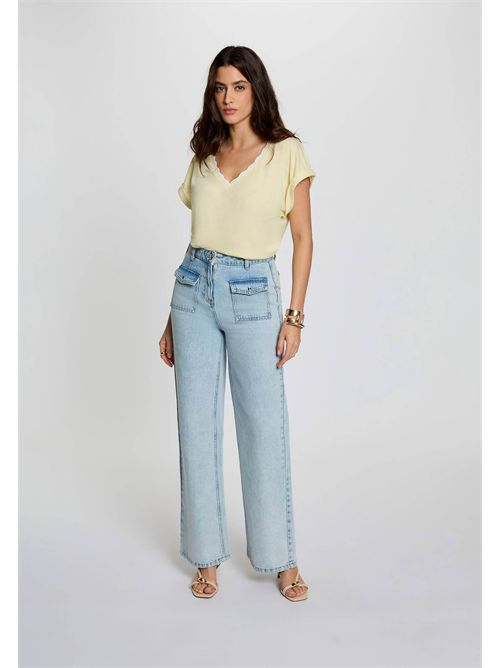 T-shirt con scollo ondulato DIANA MORGAN DE TOI | DIANAJAUNE PASTEL