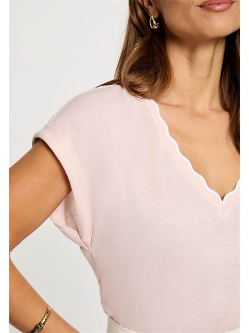 T-shirt con scollo ondulato DIANA MORGAN DE TOI | DIANAROSE CLAIR