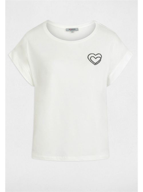 T-shirt con logo cuore DIMOI MORGAN DE TOI | DIMOIBLANC