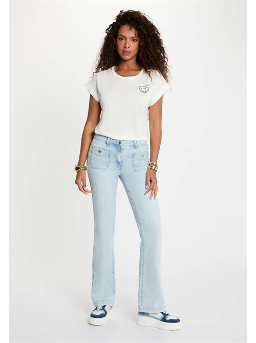 T-shirt con logo cuore DIMOI MORGAN DE TOI | DIMOIBLANC