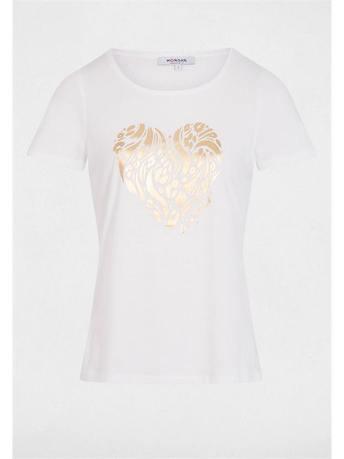 T-shirt con grafica cuore DINOU MORGAN DE TOI | DINOUBLANC