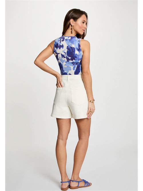 DKLASS printed top with crossover neckline MORGAN DE TOI | DKLASSMULTICOLORE