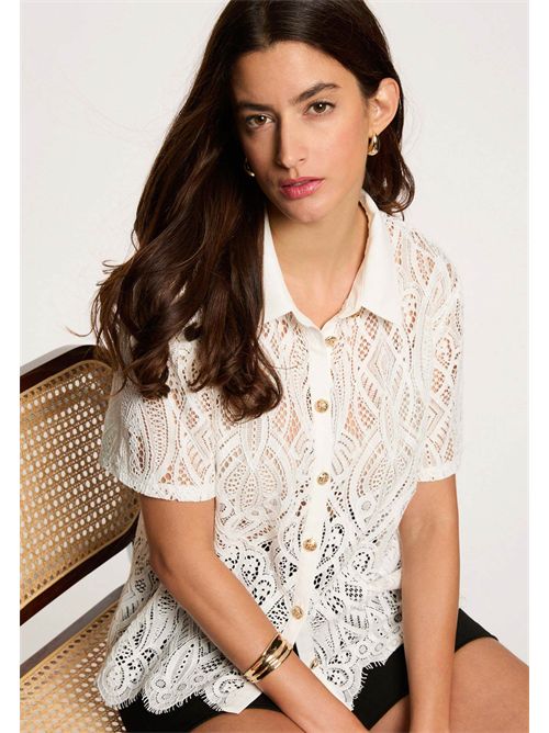DLILA short-sleeve lace shirt MORGAN DE TOI | DLILABLANC