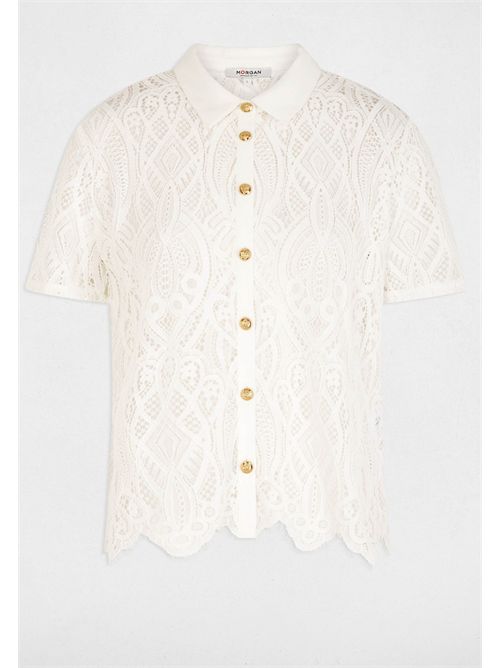 DLILA short-sleeve lace shirt MORGAN DE TOI | DLILABLANC