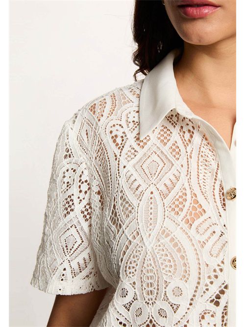 DLILA short-sleeve lace shirt MORGAN DE TOI | DLILABLANC