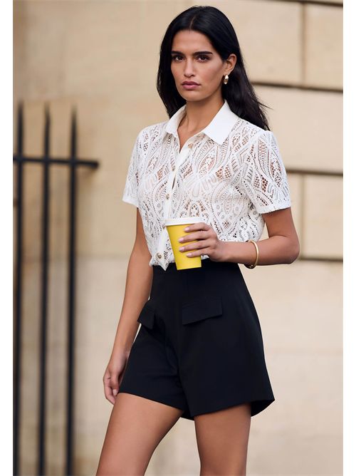 DLILA short-sleeve lace shirt MORGAN DE TOI | DLILABLANC
