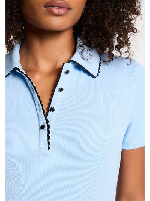 T-shirt polo con colletto a contrasto DLOLI MORGAN DE TOI | DLOLIBLEU CLAIR