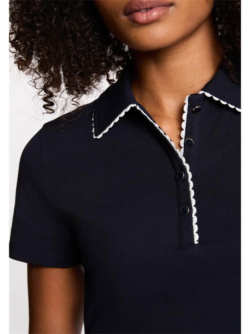 T-shirt polo con colletto a contrasto DLOLI MORGAN DE TOI | DLOLIBLEU MARINE