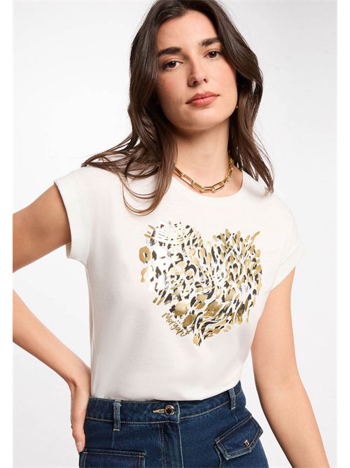 T-shirt con grafica cuore DLOUP MORGAN DE TOI | DLOUPBLANC