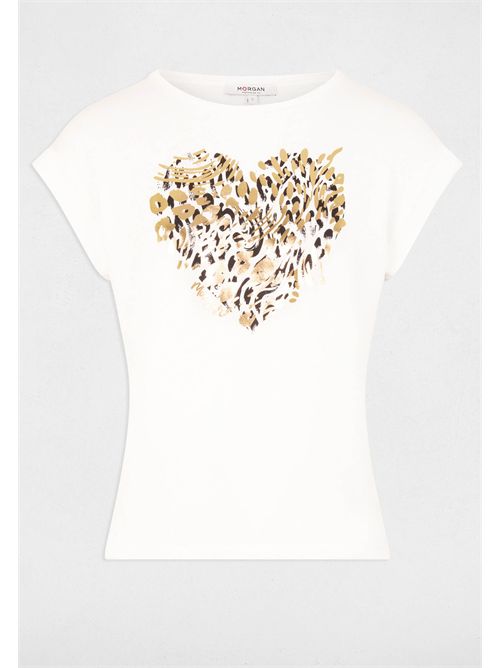 T-shirt con grafica cuore DLOUP MORGAN DE TOI | DLOUPBLANC