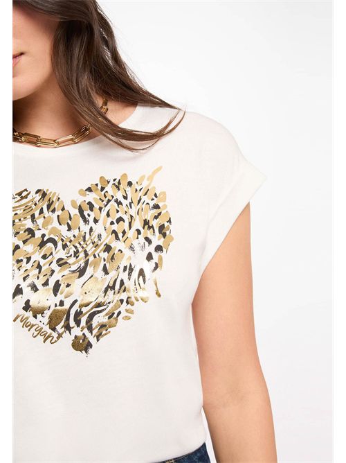 T-shirt con grafica cuore DLOUP MORGAN DE TOI | DLOUPBLANC