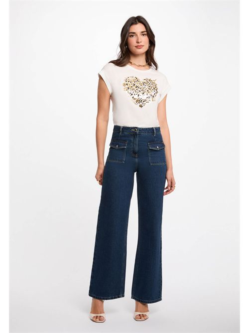 T-shirt con grafica cuore DLOUP MORGAN DE TOI | DLOUPBLANC