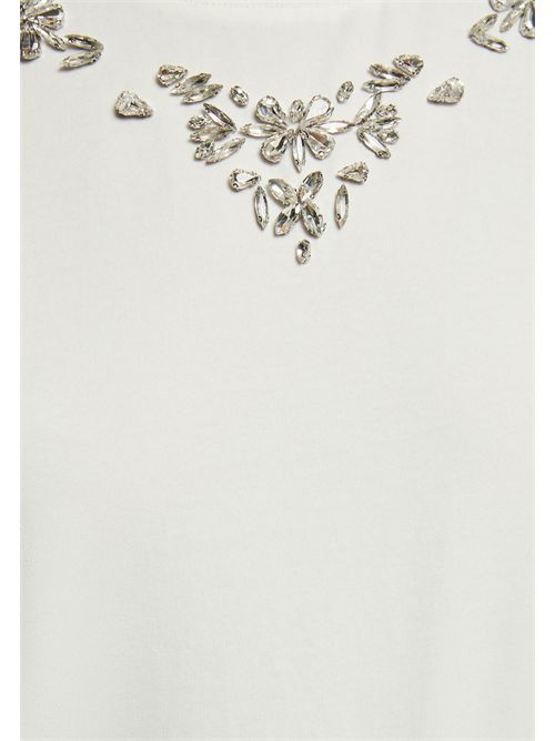 T-shirt con applicazioni gioiello DMARE MORGAN DE TOI | DMAREBLANC