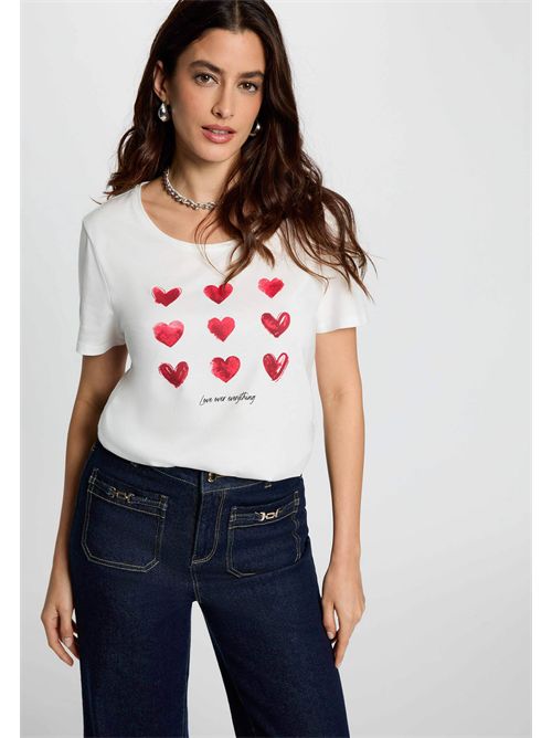 T-shirt con stampa cuori DONA MORGAN DE TOI | DONABLANC
