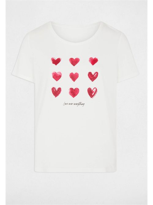 T-shirt con stampa cuori DONA MORGAN DE TOI | DONABLANC