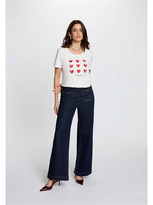 T-shirt con stampa cuori DONA MORGAN DE TOI | DONABLANC