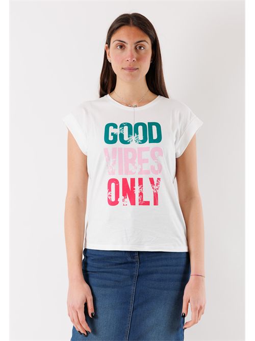T-shirt with multicolored writing DONLY MORGAN DE TOI | DONLYBLANC