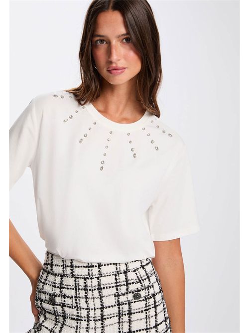 T-shirt con applicazioni gioiello DOURRA MORGAN DE TOI | DOURRABLANC