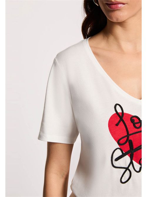T-shirt con stampa cuore e scritta DSTORY MORGAN DE TOI | DSTORYBLANC