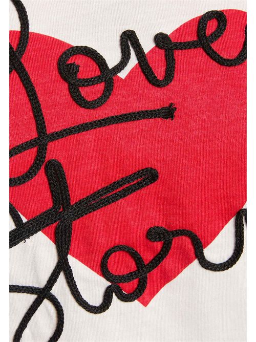 T-shirt con stampa cuore e scritta DSTORY MORGAN DE TOI | DSTORYBLANC