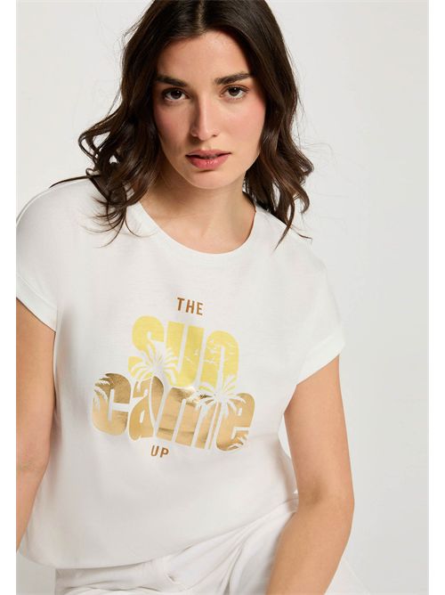 T-shirt con scritta frontale DSUNNY MORGAN DE TOI | DSUNNYBLANC