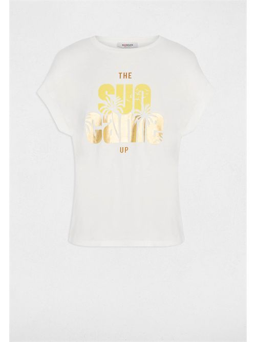 T-shirt con scritta frontale DSUNNY MORGAN DE TOI | DSUNNYBLANC
