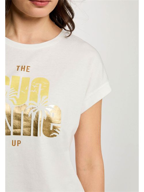 T-shirt con scritta frontale DSUNNY MORGAN DE TOI | DSUNNYBLANC