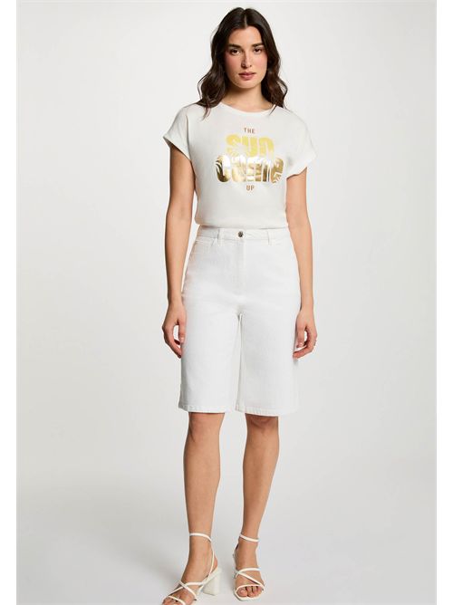 T-shirt con scritta frontale DSUNNY MORGAN DE TOI | DSUNNYBLANC