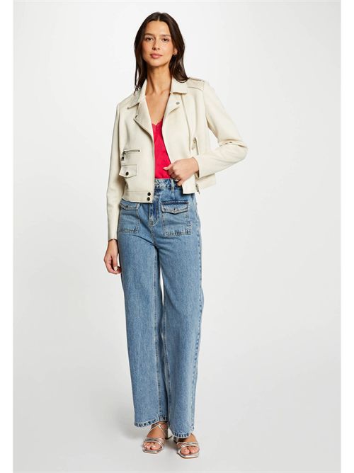 Giacca biker in ecopelle GOUSMI ( TAGLIE FRANCESI ) MORGAN DE TOI | GOUSMIECRU