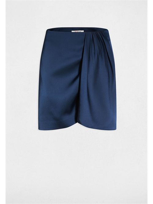 Gonna corta con drappeggio laterale JDOTY ( TAGLIE FRANCESI ) MORGAN DE TOI | JDOTYBLEU PÉTROLE