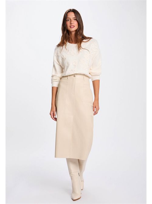 Gonna longuette effetto pelle JILFIT MORGAN DE TOI | JILFITCREME