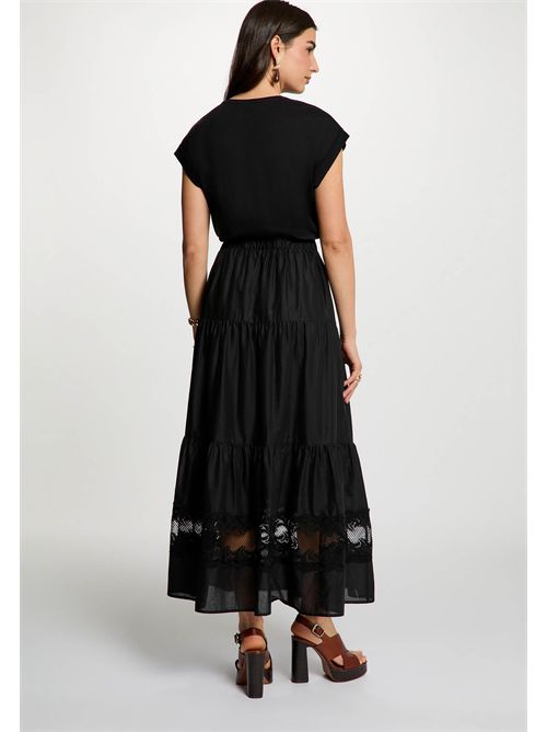 Gonna lunga con ricamo sul fondo JOPITY ( TAGLIE FRANCESI ) MORGAN DE TOI | JOPITYNOIR