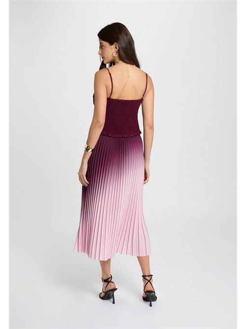 Gonna lunga plissè con stampa sfumata JSUN ( TAGLIE FRANCESI ) MORGAN DE TOI | JSUNPRUNE