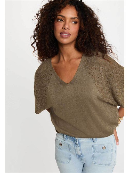 Maglia mezze maniche scollo a V MILVI MORGAN DE TOI | MILVIVERT KAKI