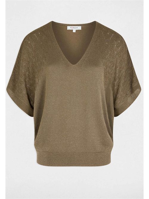 Maglia mezze maniche scollo a V MILVI MORGAN DE TOI | MILVIVERT KAKI