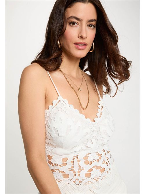 Top with floral embroidery OBEAU MORGAN DE TOI | OBEAUBLANC