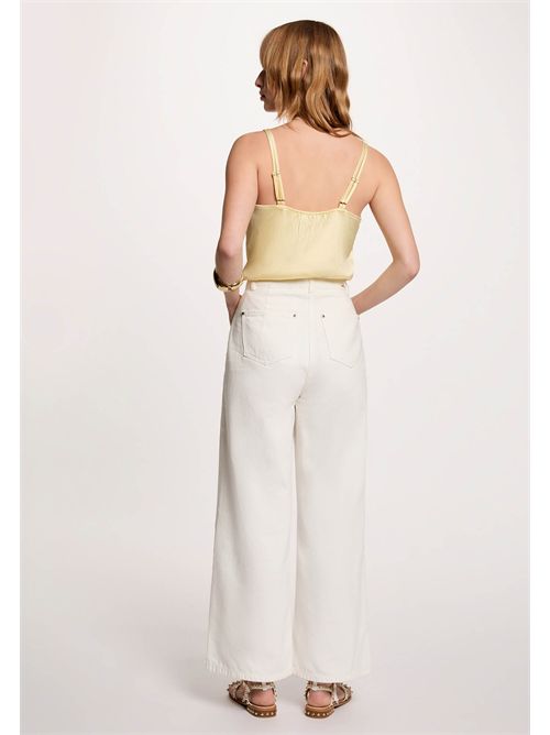 Matte satin top OLFI (FRENCH SIZES) MORGAN DE TOI | OLAFIJAUNE PASTEL