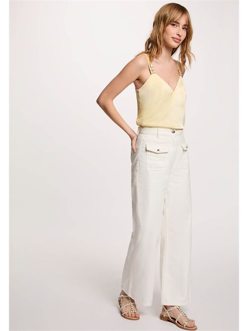 Matte satin top OLFI (FRENCH SIZES) MORGAN DE TOI | OLAFIJAUNE PASTEL