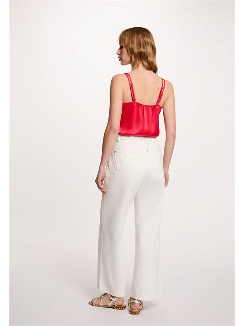 Matte satin top OLFI (FRENCH SIZES) MORGAN DE TOI | OLAFIROUGE CORAIL