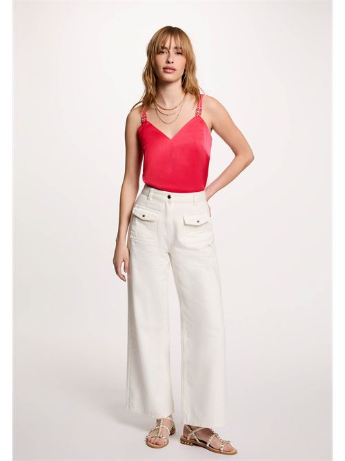 Matte satin top OLFI (FRENCH SIZES) MORGAN DE TOI | OLAFIROUGE CORAIL