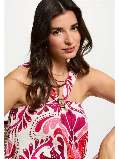 Patterned top with crossed straps OMARIA (FRENCH SIZES) MORGAN DE TOI | OMARIAMULTICOLORE