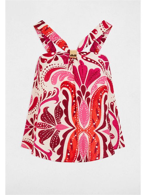 Patterned top with crossed straps OMARIA (FRENCH SIZES) MORGAN DE TOI | OMARIAMULTICOLORE