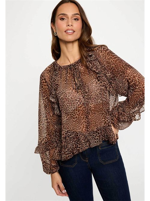 OWAY.F Animal Print Blouse (French Sizes) MORGAN DE TOI | OWAY.FMULTICOLORE