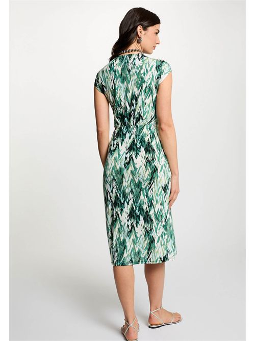 Midi patterned dress with asymmetrical hem RFOLKA (FRENCH SIZES) MORGAN DE TOI | RFOLKAMULTICOLORE