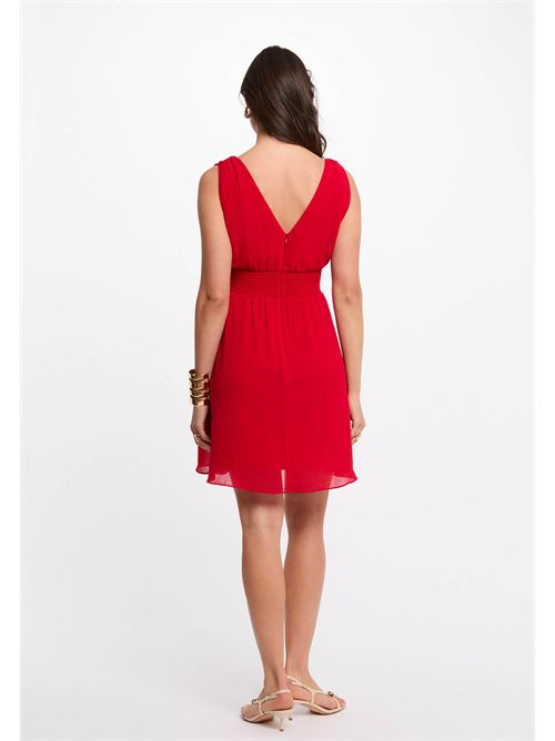 Short dress with V-neck RIA (FRENCH SIZES) MORGAN DE TOI | RIAROUGE
