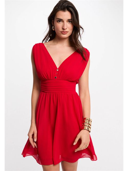 Short dress with V-neck RIA (FRENCH SIZES) MORGAN DE TOI | RIAROUGE