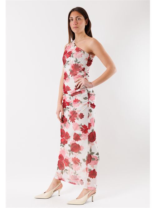 Abito lungo monospalla fantasia rose RILBO ( TAGLIE FRANCESI ) MORGAN DE TOI | RILBOMULTICOLORE