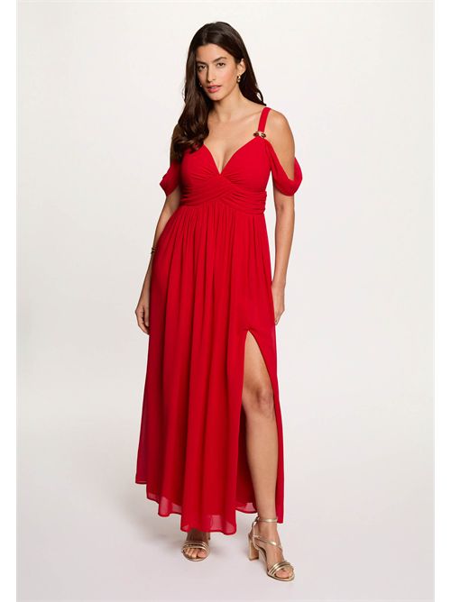 Long dress with bare shoulders RVENICE (FRENCH SIZES) MORGAN DE TOI | RVENICEROUGE