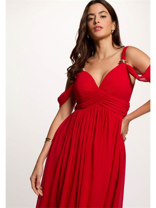 Long dress with bare shoulders RVENICE (FRENCH SIZES) MORGAN DE TOI | RVENICEROUGE