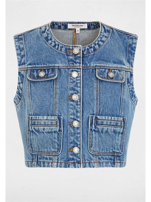 Gilet in denim VCHARMY ( TAGLIE FRANCESI ) MORGAN DE TOI | VCHARMYDENIM STONE